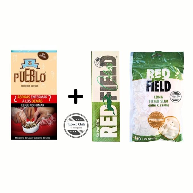 Promoción 3: Tabaco Pueblo + papelillos y filtros Red Field